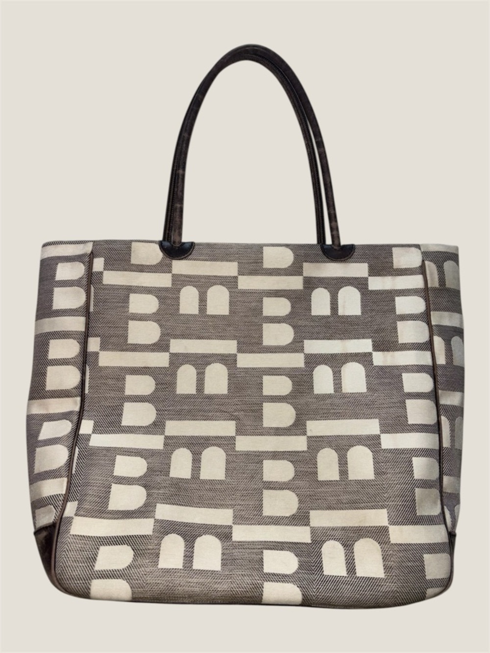 Bally Cream and Brown Tote Bag - Picture 2 of 12